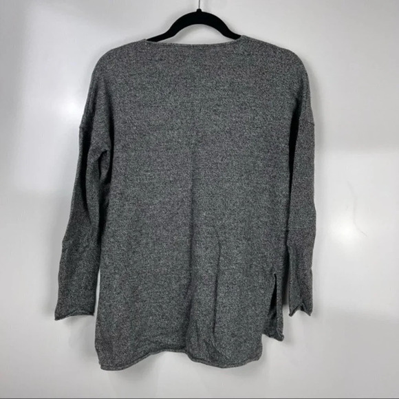 Aritzia Babaton Wool Linen Blend V-Neck Sweater Grey Women’s Size Small - Picture 2 of 11